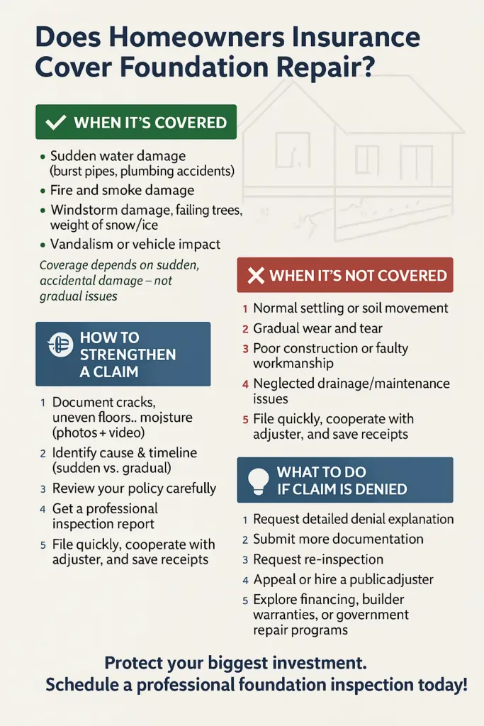 Does Homeowners Insurance Cover Foundation Repair